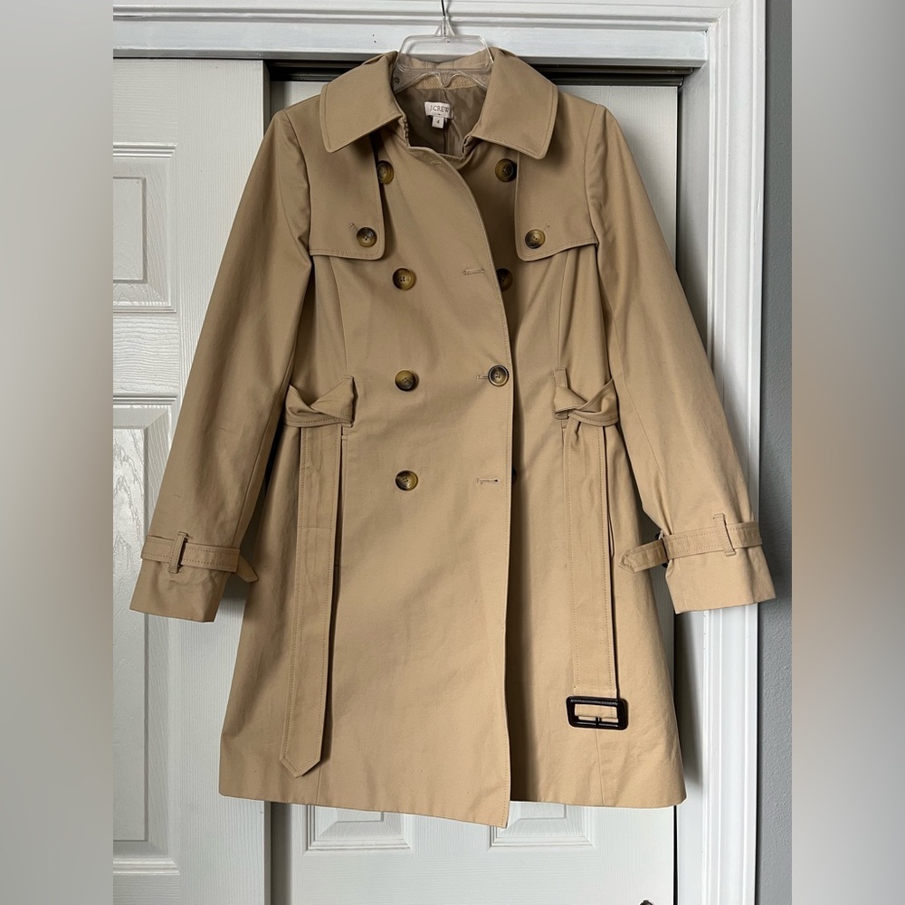 J Crew Tan Trench Coat